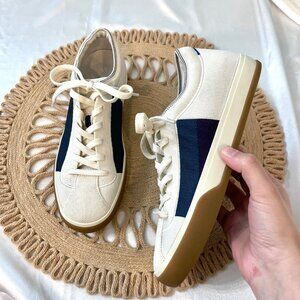 Rothy’s BlackBerry White Block Knit Lace Up Sneakers Size 8